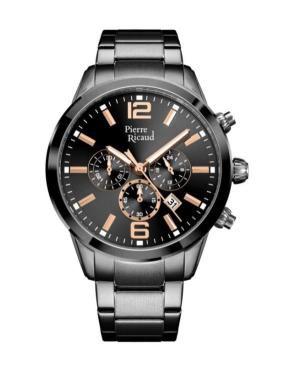 Mężczyźni Classic Analog kwarcowy Zegarek Chronograf PIERRE RICAUD Czarny Wybierz 45mm P97028.S1R6CH