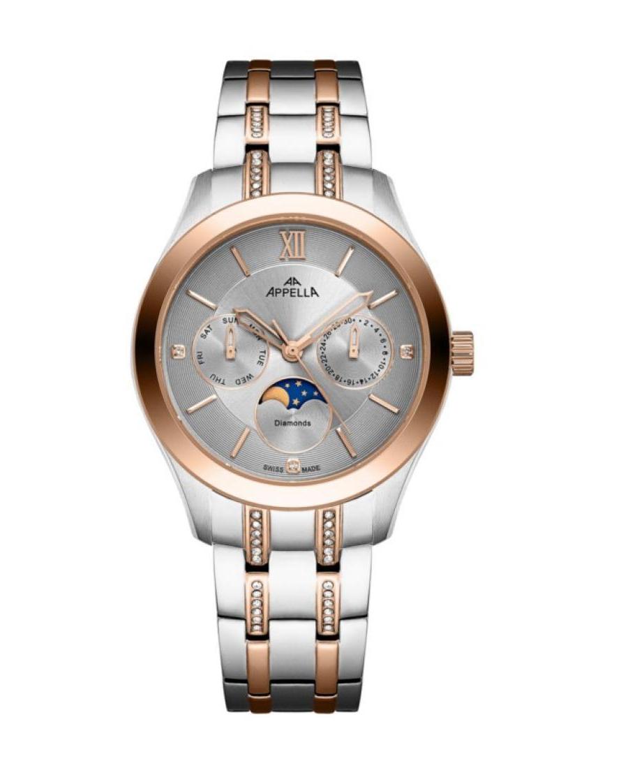 Women Classic Analog Swiss Quartz Watch APPELLA Silver color Dial 36mm L50021.R167DQF