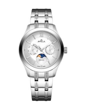 Women Classic Analog Swiss Quartz Watch APPELLA Silver Dial 36mm L50021.5163DQF