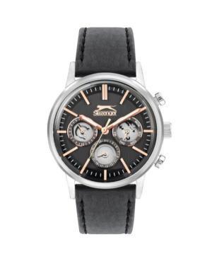 Mężczyźni klasyczny kwarcowy analogowe Zegarek SLAZENGER SL.9.2302.2.03 Czarny Wybierz 43mm