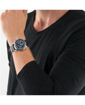 Men Klasické Quartz Analog Watch Chronograph ZEPPELIN 7680-3 Modrá Dial 43mm image 1