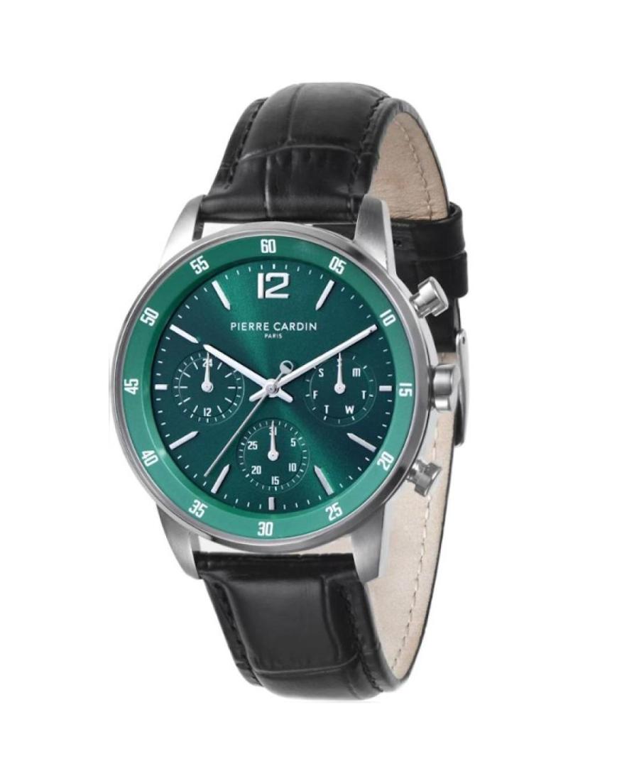 Men Classic Quartz Analog Watch PIERRE CARDIN CMR.1006 Green Dial 40mm