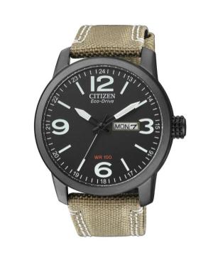 Men Japan Eco-Drive Analog Watch CITIZEN BM8476-23EC Black Dial 42mm