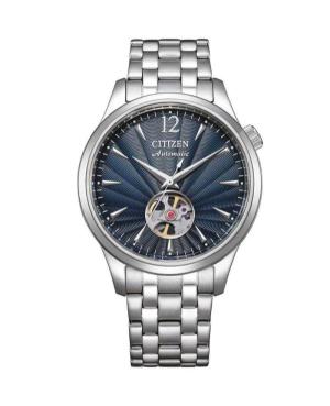 Mężczyźni klasyczny Japonia automatyczny analogowe Zegarek Szkielet CITIZEN NH9131-73L Niebieska Wybierz 40mm