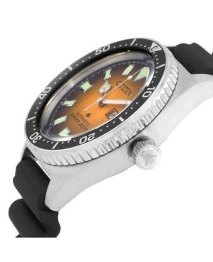 Vyriškas Sportinis Diver Japoniškas Kvarcinis - elektroninis, Solar Rodyklinis Watch CITIZEN NY0120-01ZC Oranžinis Dial 41mm image 7