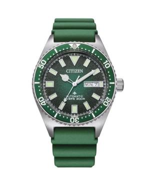 Men Sports Diver Japan Automatic Analog Watch CITIZEN NY0121-09XC Zelená Dial 41mm