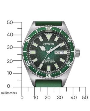 Mężczyźni sportowy Diver Japonia automatyczny analogowe Zegarek CITIZEN NY0121-09XC Zielony Wybierz 41mm image 8