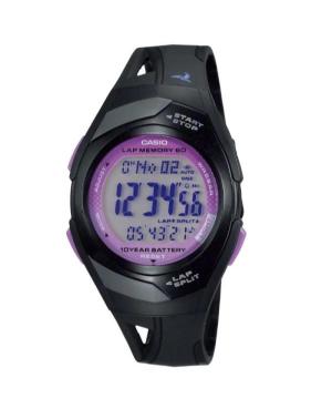 Men Sports Japan Quartz Digital Watch Timer CASIO STR-300-1CEG Violet Dial 35mm