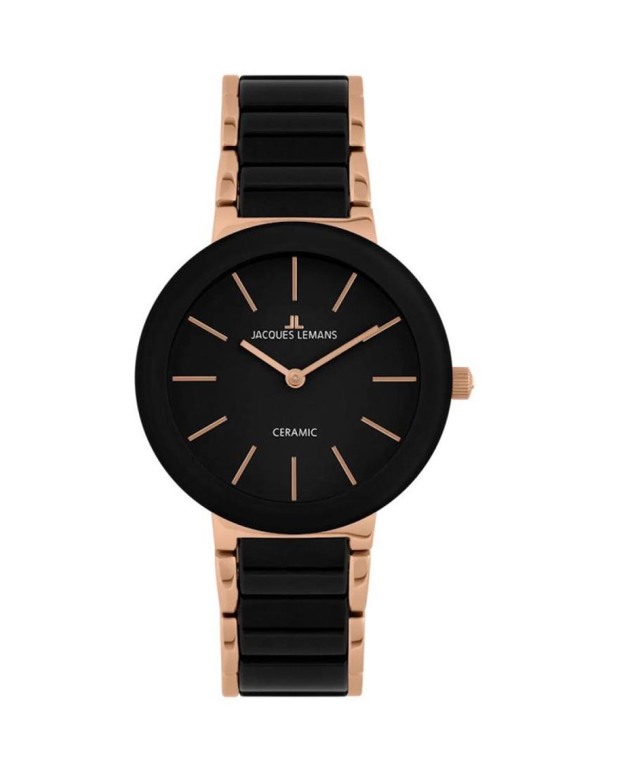 Vyriškas Klasikinis Kvarcinis Rodyklinis Watch JACQUES LEMANS 42-8C Juodas Dial 40mm
