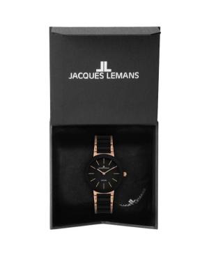 Vyriškas Klasikinis Kvarcinis Rodyklinis Watch JACQUES LEMANS 42-8C Juodas Dial 40mm image 4