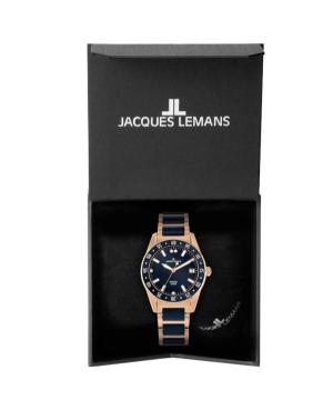 Men Klassisch Quartz Analog Watch JACQUES LEMANS 42-10H Schwarz Dial 42mm image 2