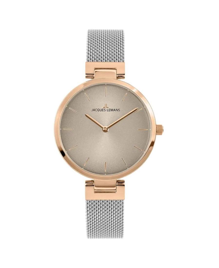 Women Klassisch Analog Watch JACQUES LEMANS 1-2110K Sand Dial 34mm