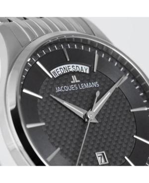 Men Klassisch Quartz Analog Watch JACQUES LEMANS 1-2193F Schwarz Dial 40mm image 6