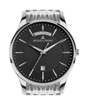 Mężczyźni klasyczny kwarcowy analogowe Zegarek JACQUES LEMANS 1-2193F Czarny Wybierz 40mm image 9