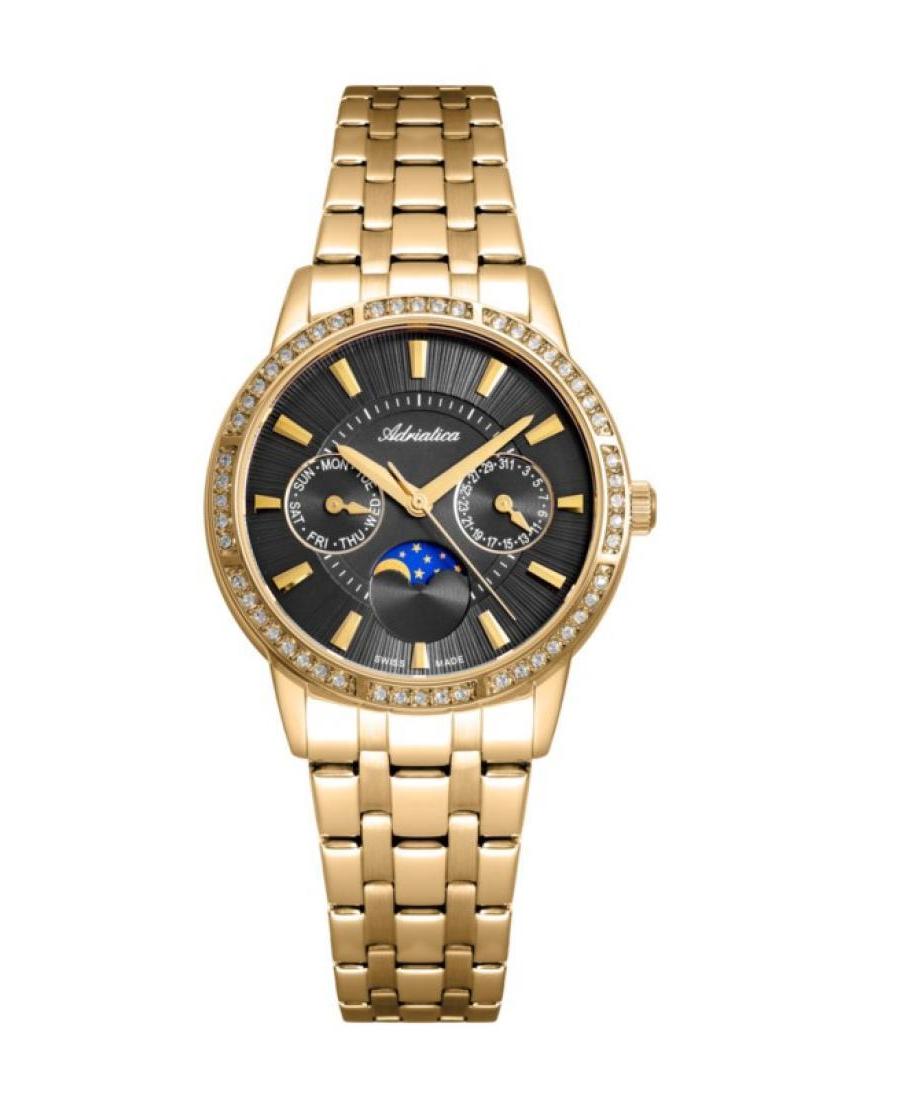 Moteriškas Classic Analog Swiss Kvarcinis Watch ADRIATICA Juodas Dial 34mm A3601.1116QFZ