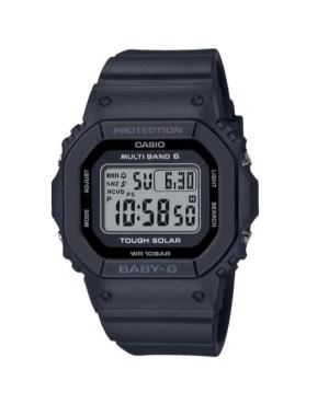 Kobiety sportowy Funkcjonalny Japonia bateria słoneczna cyfrowe Zegarek Timer CASIO BGD-5650-1ER Kolor srebrny Wybierz 38mm