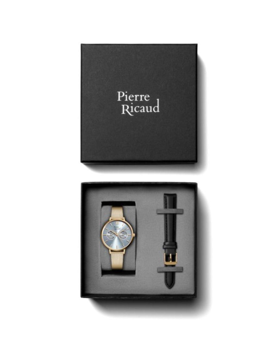 Women Classic Analog Quartz Watch PIERRE RICAUD Silver color Dial 36mm P22110.1167QF-SET