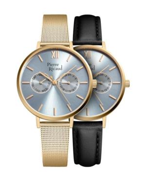 Women Classic Analog Quartz Watch PIERRE RICAUD Silver color Dial 36mm P22110.1167QF-SET image 1