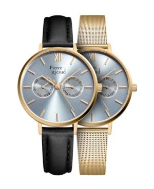 Women Classic Analog Quartz Watch PIERRE RICAUD Silver color Dial 36mm P22110.1167QF-SET image 2