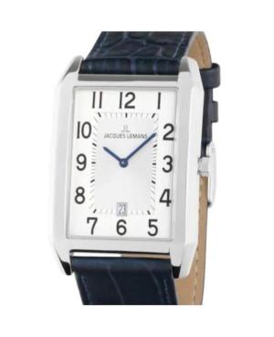 Мужские Классические Кварцевые Аналоговый Часы JACQUES LEMANS 1-2160.1A Серебряного цвета Циферблат 32mm изображение 2