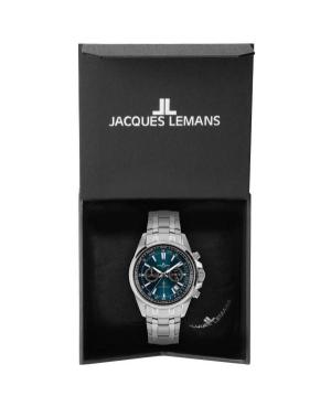 Men Sports Klassisch Diver Quartz Analog Watch Chronograph JACQUES LEMANS 1-2117ZC Schwarz Dial 44mm image 1