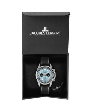 Men Klasické Sports Diver Quartz Analog Watch Chronograph JACQUES LEMANS 1-2117R Modrá Dial 44mm image 3