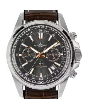 Men Sports Klasické Diver Quartz Analog Watch Chronograph JACQUES LEMANS 1-2117W Silver color Dial 44mm image 6