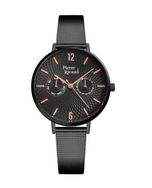 Women Classic Analog Quartz Watch PIERRE RICAUD Schwarz Dial 36mm P22110.B154QF