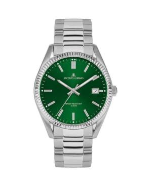 Men Klasické Quartz Analog Watch JACQUES LEMANS 50-3E Zelená Dial 40mm