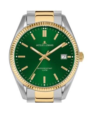 Men Classic Quartz Analog Watch JACQUES LEMANS 50-3K Green Dial 40mm image 5