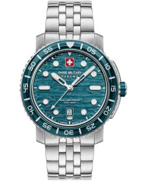 Vyriškas Klasikinis Diver Swiss Kvarcinis Rodyklinis Watch SWISS MILITARY HANOWA SMWGH0004501 Mėlyna Dial 44mm