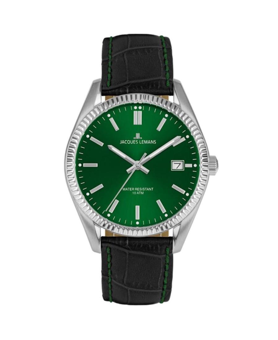 Mężczyźni klasyczny kwarcowy analogowe Zegarek JACQUES LEMANS 50-3T Zielony Wybierz 40mm