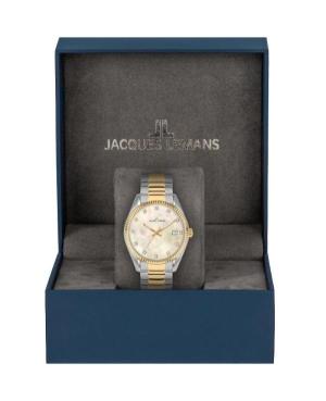 Moteriškas Klasikinis Kvarcinis Rodyklinis Watch JACQUES LEMANS 50-4L Perlamutrinis Dial 34.5mm image 2