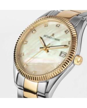Moteriškas Klasikinis Kvarcinis Rodyklinis Watch JACQUES LEMANS 50-4L Perlamutrinis Dial 34.5mm image 7