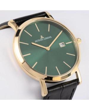 Vyriškas Klasikinis Kvarcinis Rodyklinis Watch JACQUES LEMANS 1-2171.2F Žalia Dial 38mm image 4