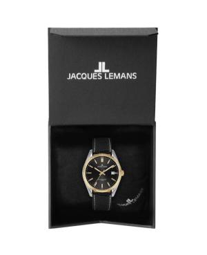 Men Klassisch Quartz Analog Watch JACQUES LEMANS 50-3U Schwarz Dial 40mm image 2