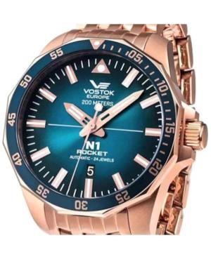 Men Diver Automatic Analog Watch VOSTOK EUROPE NH35-225B616BR Modrá Dial 46mm image 3