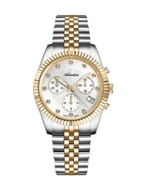 Women Classic Analog Swiss Quartz Watch Chronograph ADRIATICA Silver Dial 38mm A3809.2143CH
