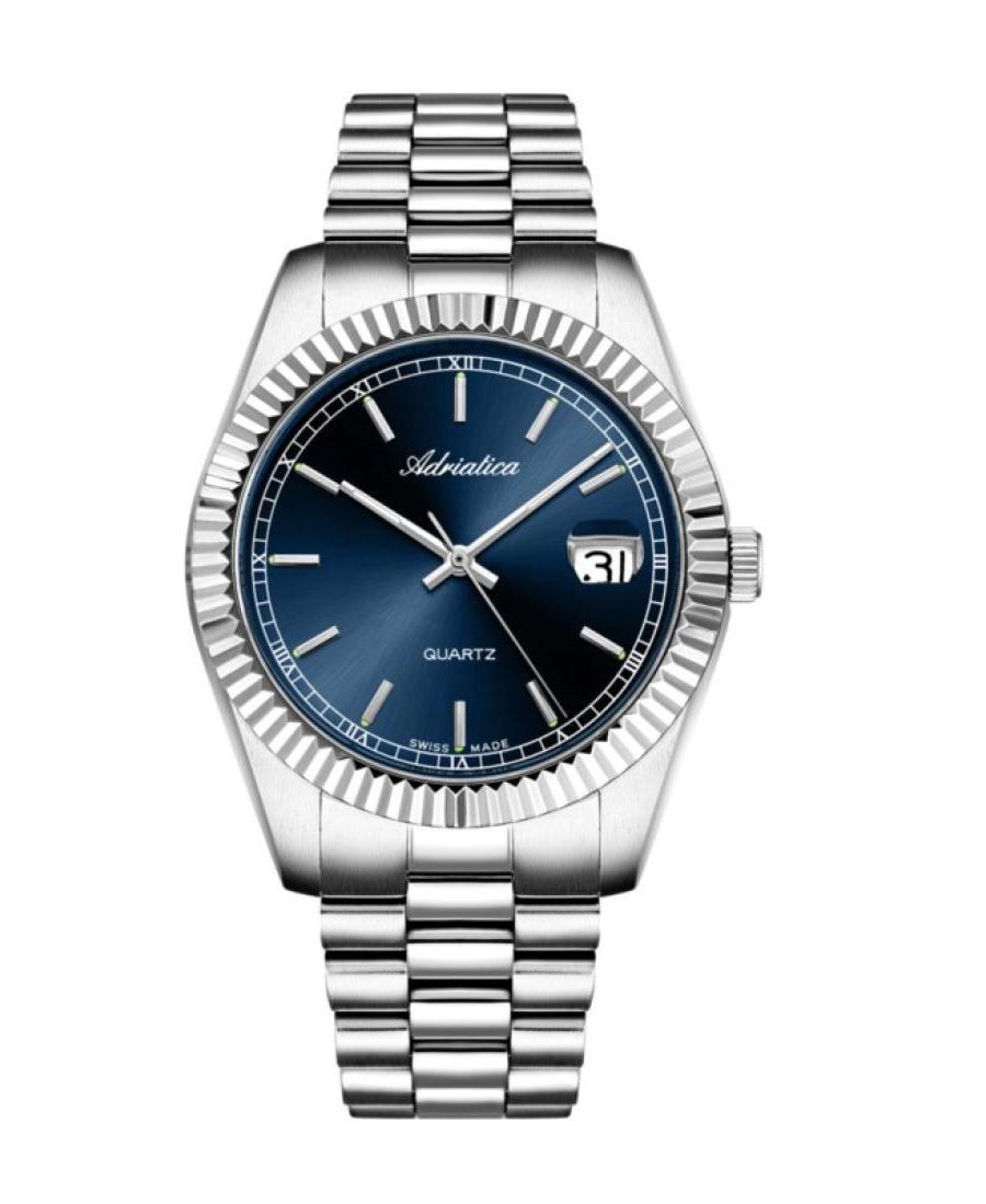 Vyriškas Classic Analog Klasikinis Swiss Kvarcinis Watch ADRIATICA Mėlyna Dial A1090.5115Q