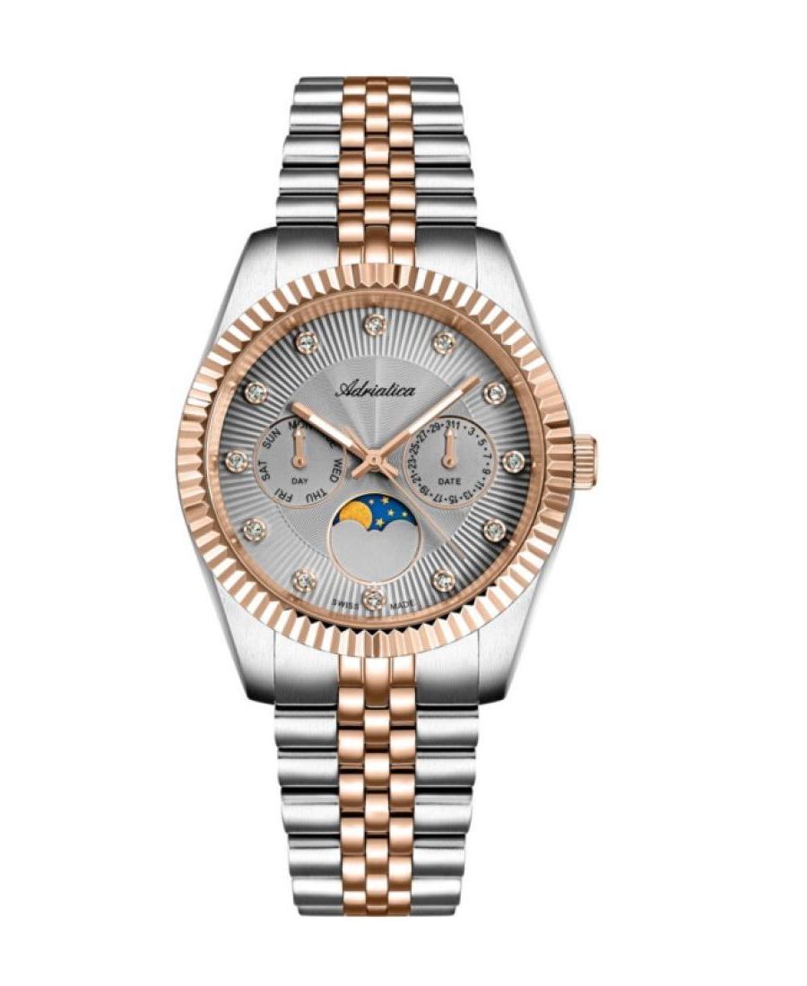 Women Classic Analog Swiss Quartz Watch ADRIATICA Silver Dial 38mm A3809.R1R7QF