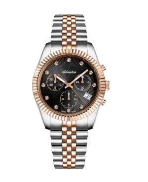 Kobiety Classic Analog Szwajcar kwarcowy Zegarek Chronograf ADRIATICA Czarny Wybierz 38mm A3809.R1R6CH