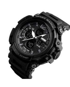 Men Sports Functional Quartz Digital Watch Alarm SKMEI 1343 BK Černá Dial 55mm