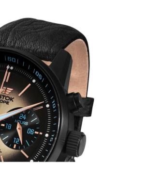 Vyriškas Klasikinis Kvarcinis Rodyklinis Watch Chronograph VOSTOK EUROPE VK64-560C691 Rudas Dial 43mm image 8