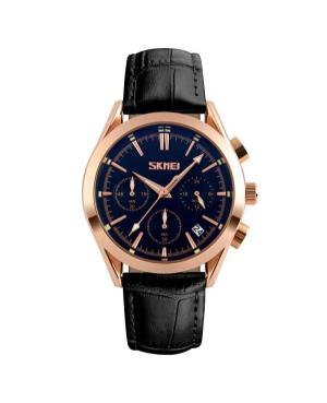 Мужские Fashion Кварцевые Аналоговый Часы Хронограф SKMEI 9127 blue Синий Циферблат 40mm