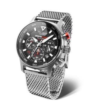 Men Sports Diver Eco-Drive Analog Watch VOSTOK EUROPE VR42-592A761Br Schwarz Dial 43mm