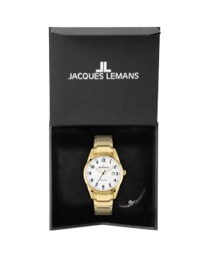 Mężczyźni klasyczny kwarcowy analogowe Zegarek JACQUES LEMANS 1-2002V Biały Wybierz 40mm image 1