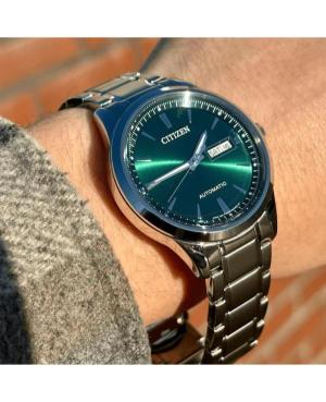Men Klasické Japan Automatic Analog Watch CITIZEN NY4058-79XC Zelená Dial 40mm image 6