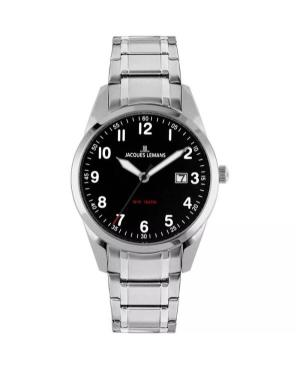 Mężczyźni klasyczny kwarcowy analogowe Zegarek JACQUES LEMANS 1-2002Q Czarny Wybierz 40mm