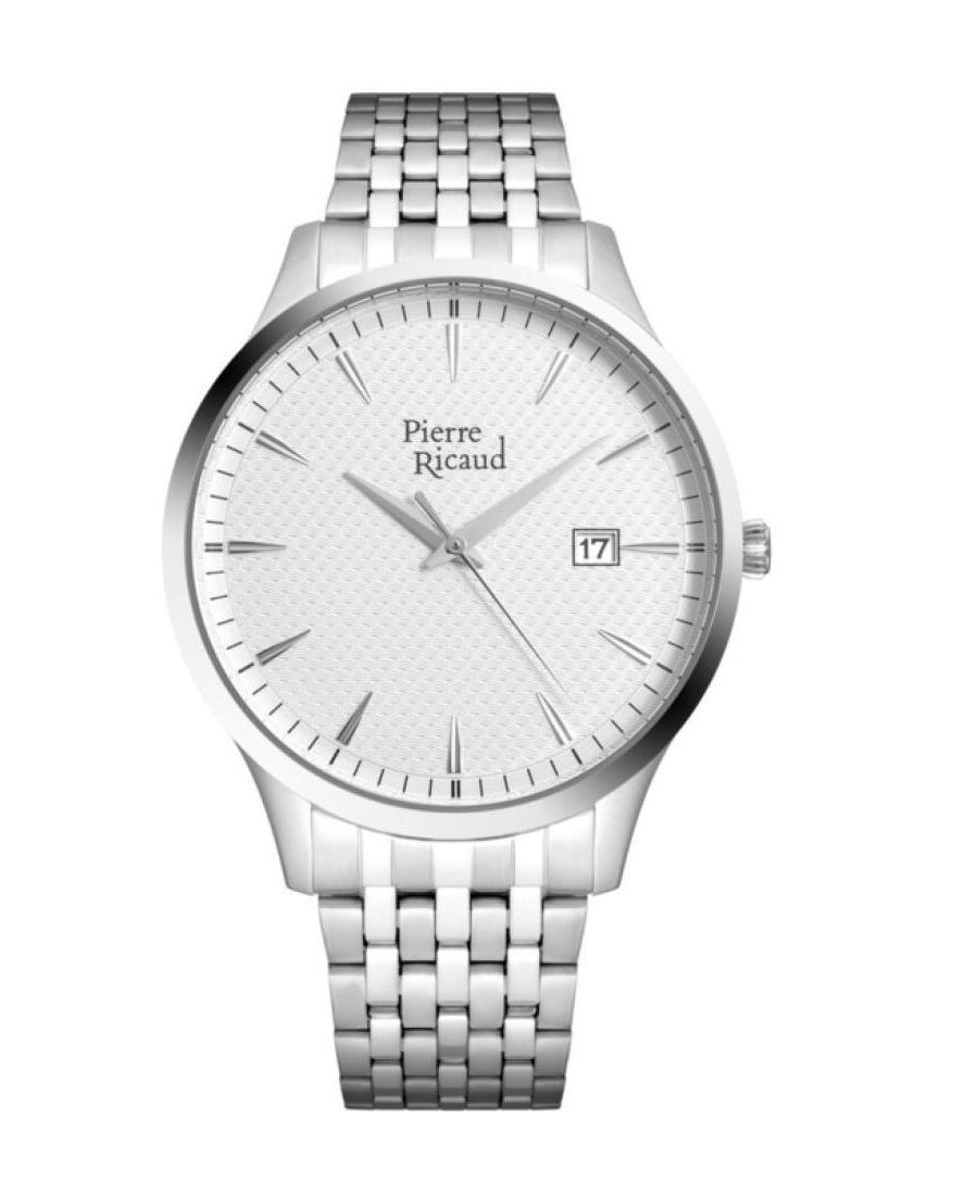 Vyriškas Classic Analog Kvarcinis Watch PIERRE RICAUD Sidabras Dial 42mm P91037.5113Q