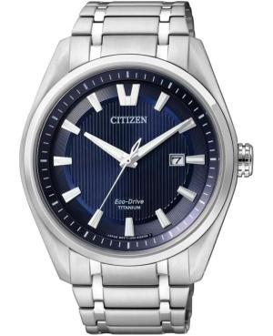 Men Classic Japan Eco-Drive Analog Watch CITIZEN AW1240-57L Blue Dial 42mm